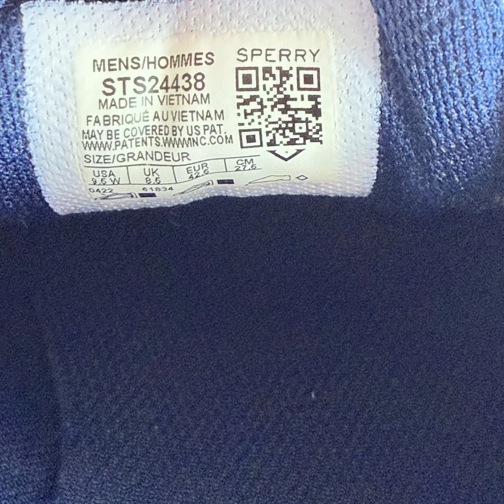 Sperry Bowrider Plushstep 3-Eye Mens Boat Shoe Chambray Navy Size 9.5 W STS24438